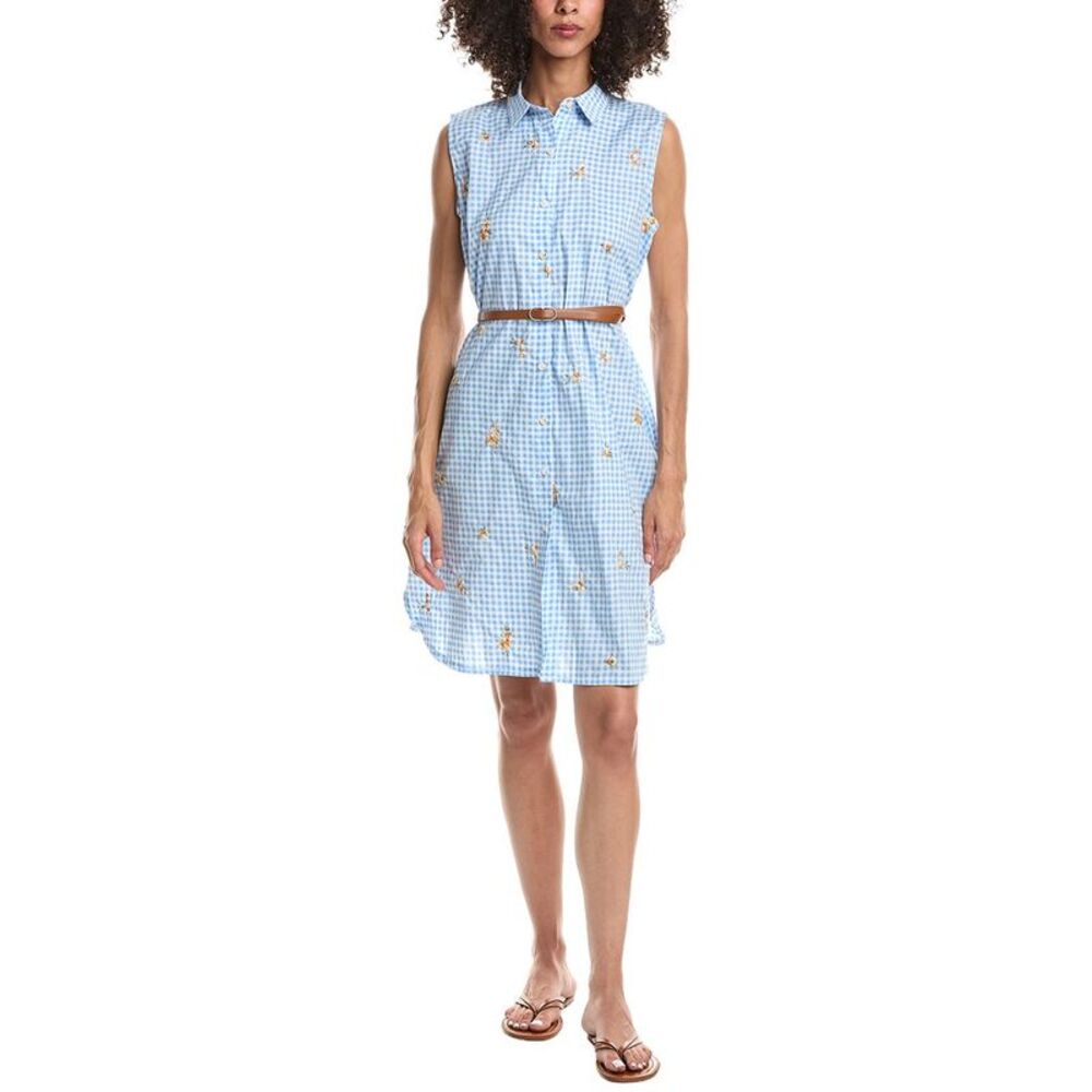 Anna Kay Womens Stripes Dress, Blue
